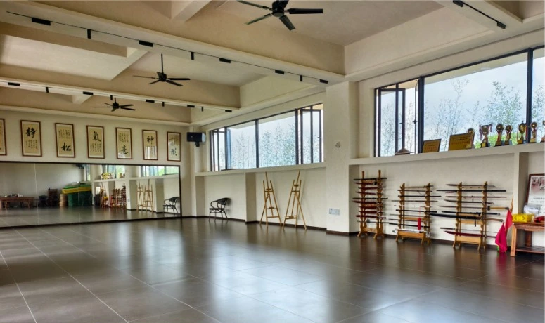 Bright indoor practice hall